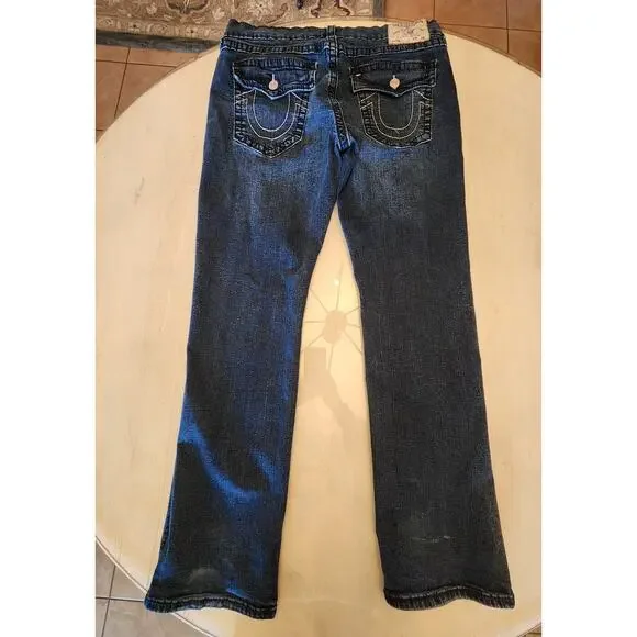 True Religion Men's Denim Ricky Straight Jean SZ 36 Flap Pockets - Picture 3 of 9